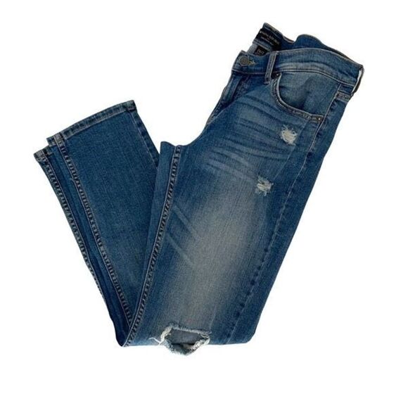 Banana‎ Republic Women's Mid-Rise Distressed Straight Leg Jeans Blue Size 26/2 - Picture 2 of 8